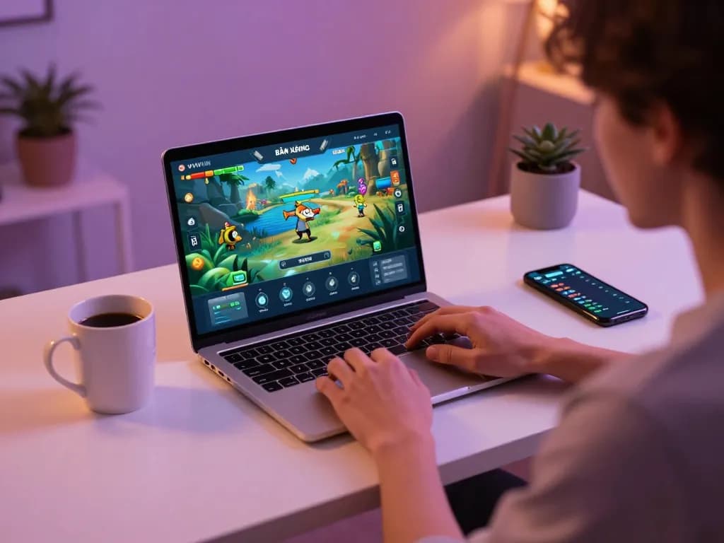 Experience the thrill of Bắn Cá Xèng gameplay at vvvwin with this engaging home setup