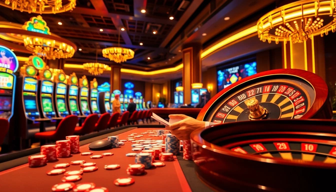 Experience the excitement of gambling at trang chủ KK55 with vibrant casino tables and thrilling games.