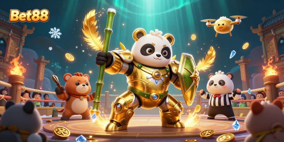 Engage in thrilling gameplay at Bet88's vibrant casino arena, featuring exciting robot battling.