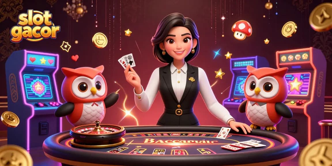 Experience slot gacor thrills with vibrant arcade elements and engaging casino dealers.
