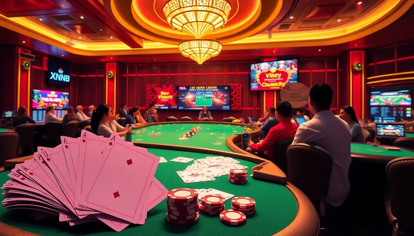 Experience the thrill of đá gà xn88 live betting with vibrant casino visuals and immersive action.