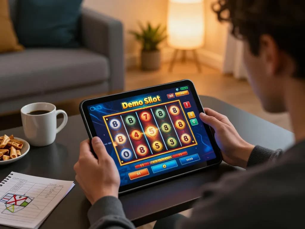 Rasakan permainan Slot Demo yang menarik di tablet dalam lingkungan rumah yang nyaman.