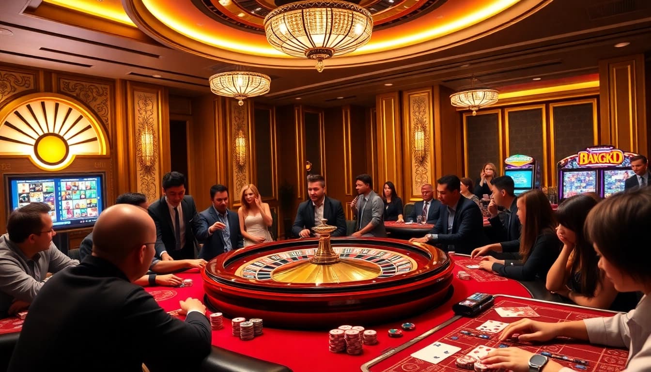 Engage in thrilling card games at jun88 con casino with vibrant poker chips and elegant settings.