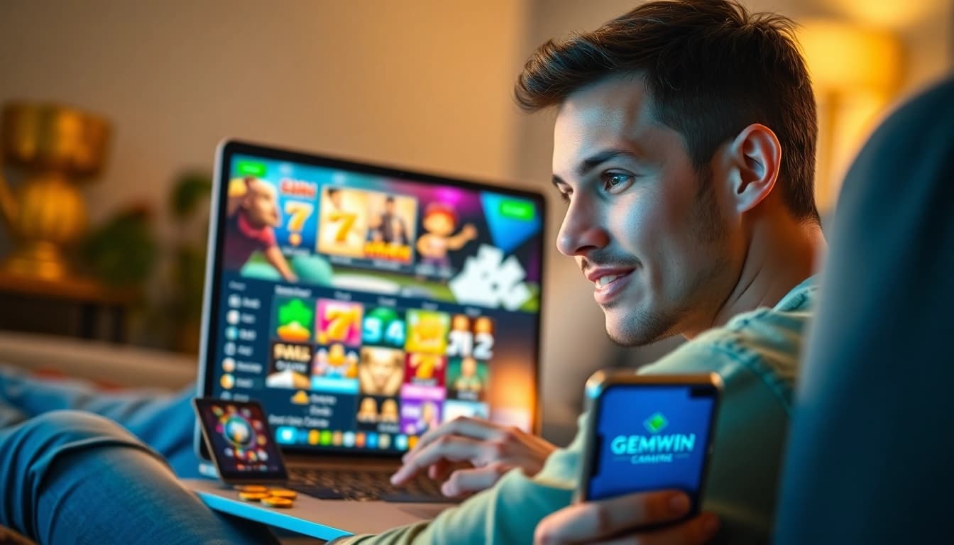Experience the excitement of Gemwin online gaming with vibrant visuals and engaging gameplay.