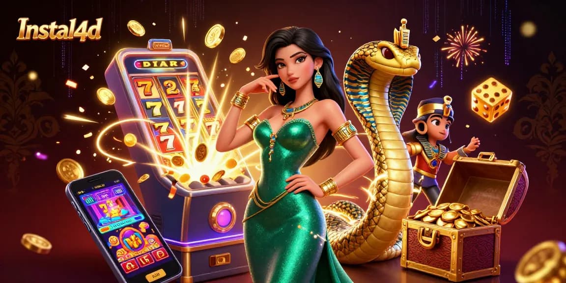 Experience thrilling jackpots at Instal4d with vibrant slot machines and rich casino elements.