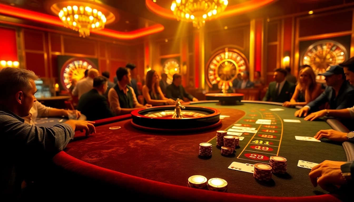 Experience the excitement of Rikvip with vibrant poker tables and gaming action.