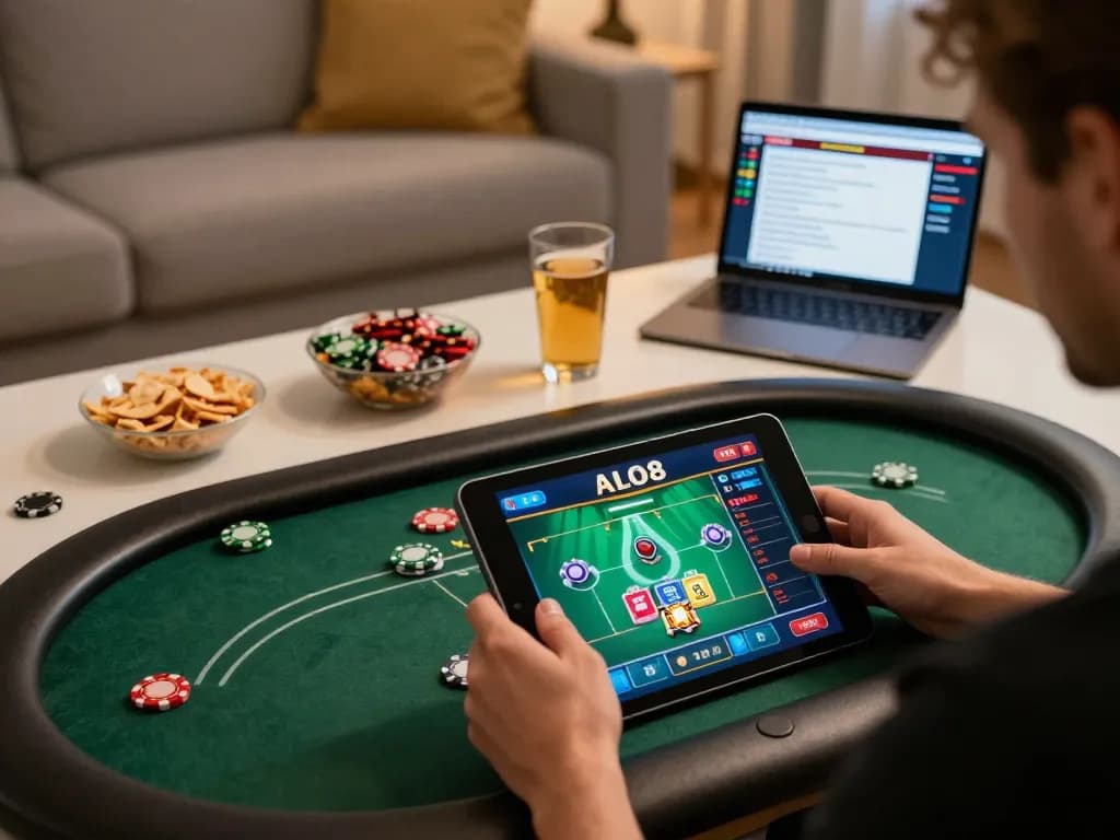 Engaging with ALO8 poker online while enjoying a cozy home atmosphere