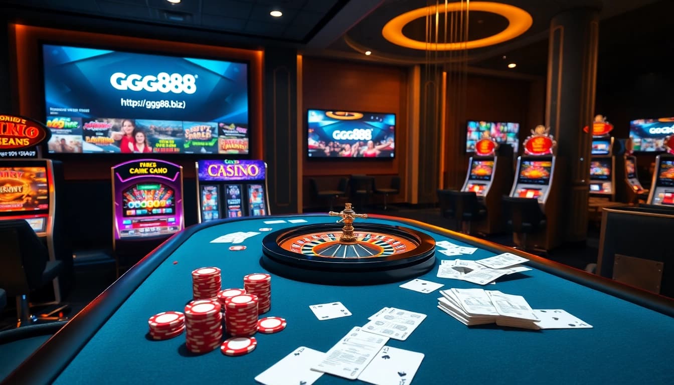 High-stakes gaming excitement at https://gg88.biz/ with vibrant casino games and betting action.