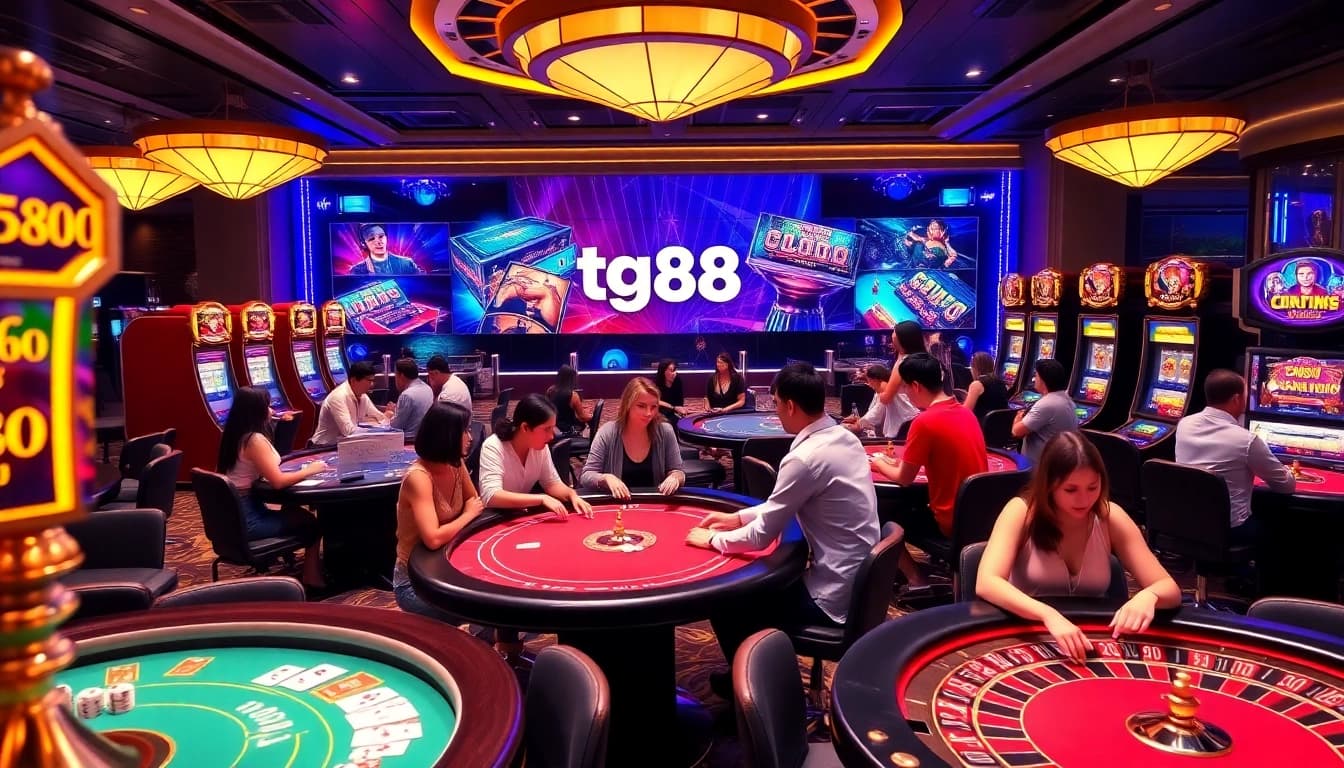 Experience thrilling gambling at tg88.com with dynamic poker tables and slot machines.