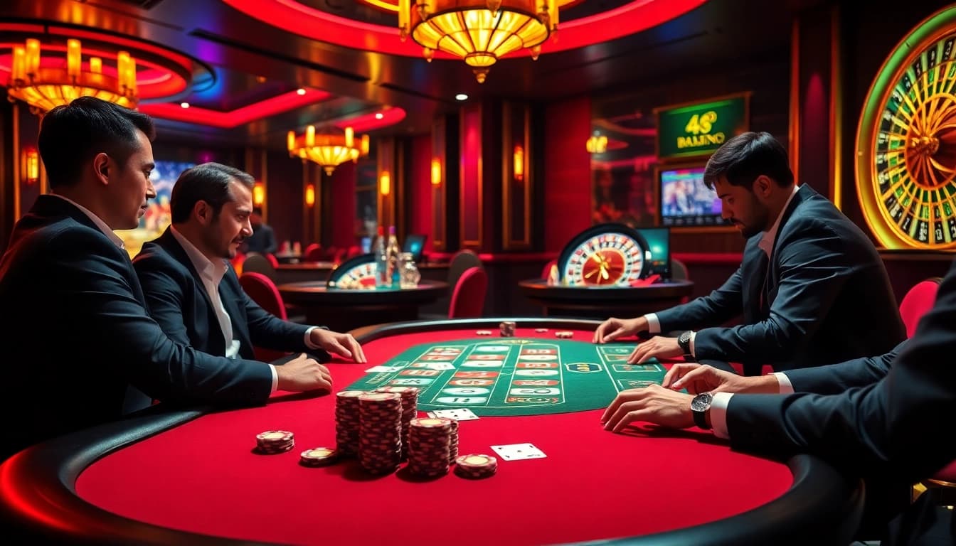 Experience excitement at https://9keonhacai.com/ with high-stakes poker action and vibrant casino ambiance.