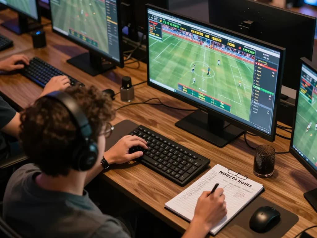uu88 user monitoring live sports events and making strategic bets on multiple screens