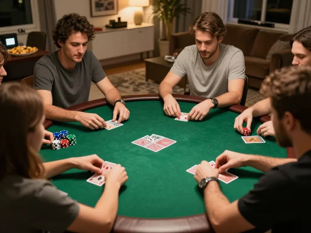 Engaged players at a friendly poker night utilizing the 88aa link for a seamless gaming experience