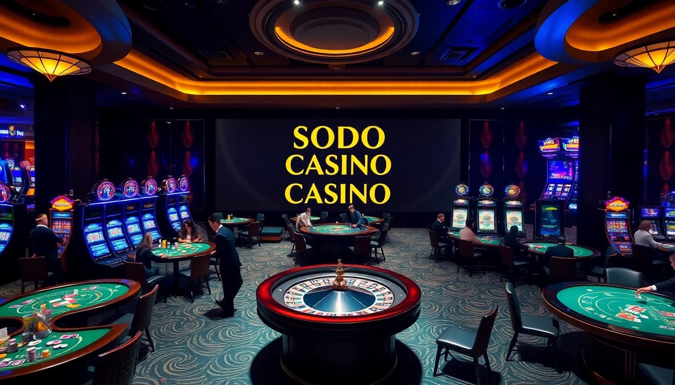 Experience the thrills of SODO CASINO with vibrant gaming tables and exciting players.