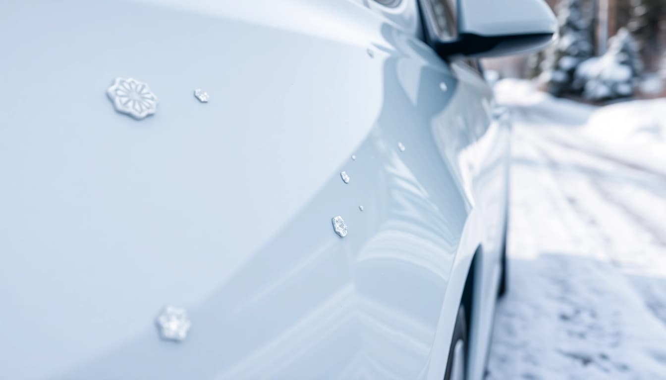 PPF winter road salt protection showcasing the benefits of clear film application on cars.