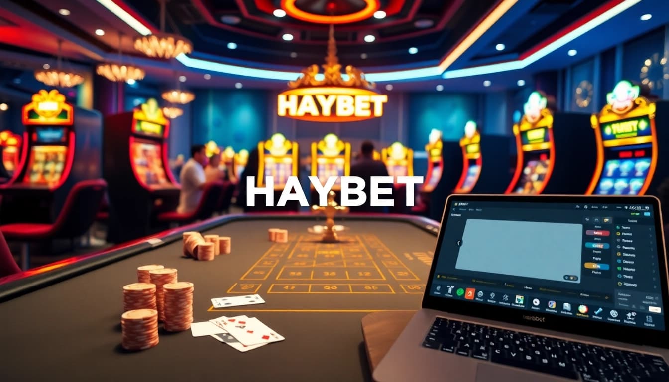 Experience the thrill of HAYBET casino gaming with vibrant slot machines and poker action.