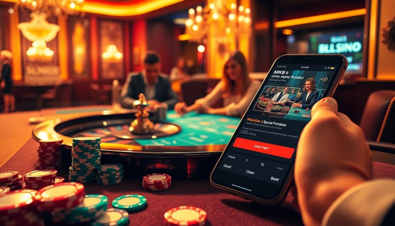 Exciting MK8 casino scene showcasing a lively poker game with vibrant lighting and luxurious elements.
