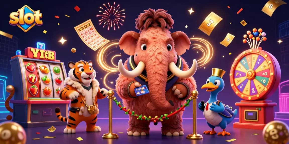 Menangkan slot dengan bouncer mammoth, tamu VIP harimau, dan penerima tamu dodo dalam ilustrasi kasino
