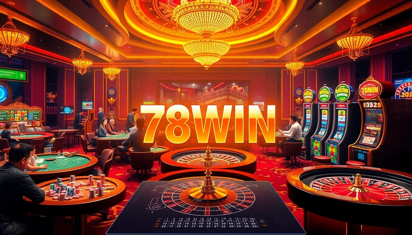 Experience thrilling moments winning at the 78WIN online casino with vibrant slot machines and poker games.