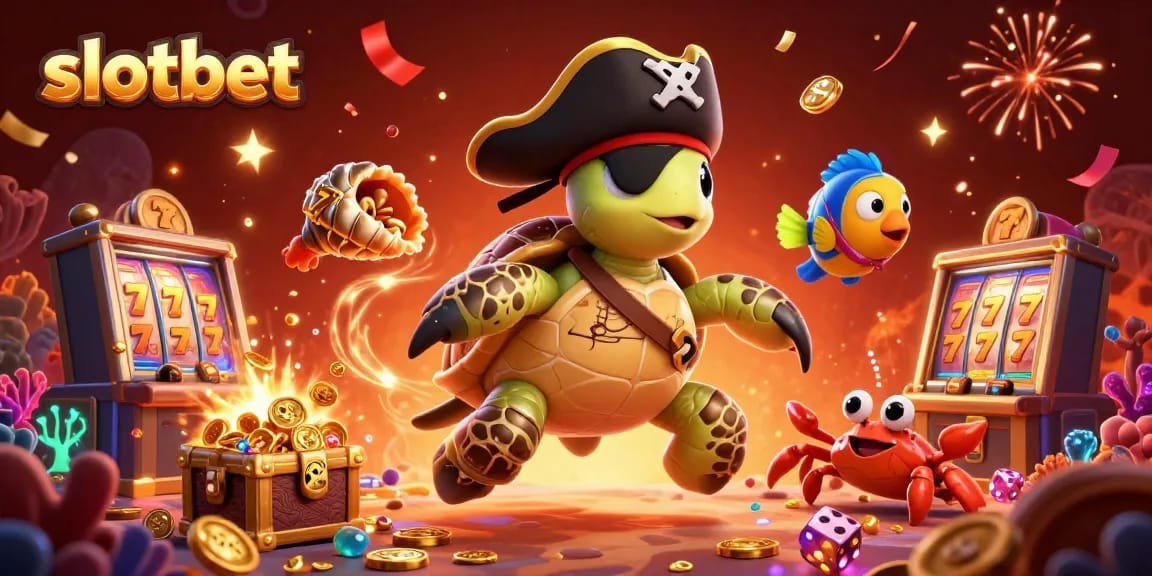 Join the fun with slotbet as a pirate turtle and friends uncover treasures in an exciting underwater casino.