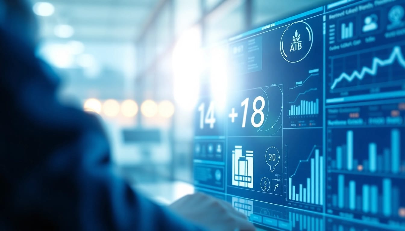 AI technology interface showcasing features relevant to ia +18 in a professional setting.