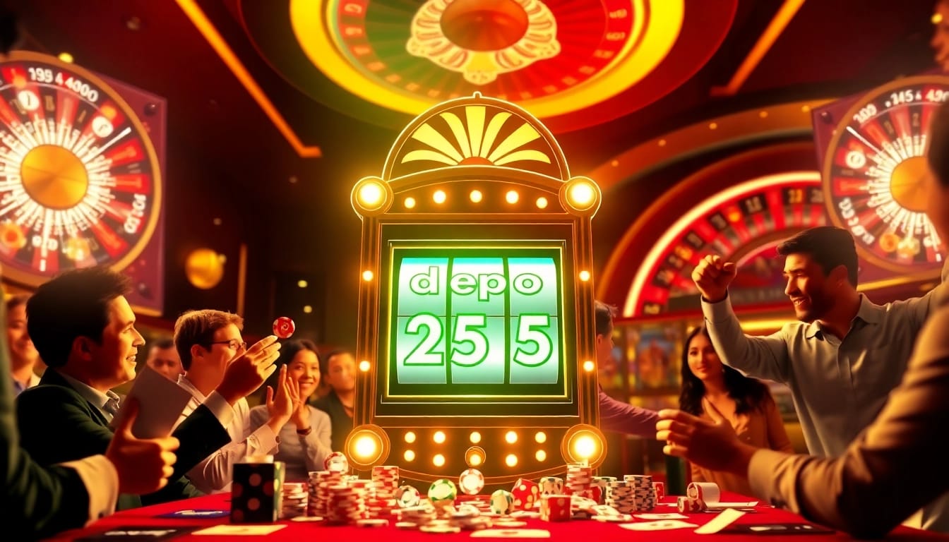 Experience the thrill of winning with slot depo 25 bonus 25 at a vibrant casino scene.