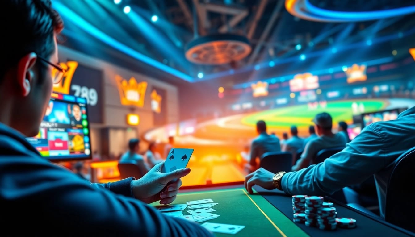 Exciting gaming experience at 789club, showcasing vibrant casino graphics and engaging sports betting atmosphere.
