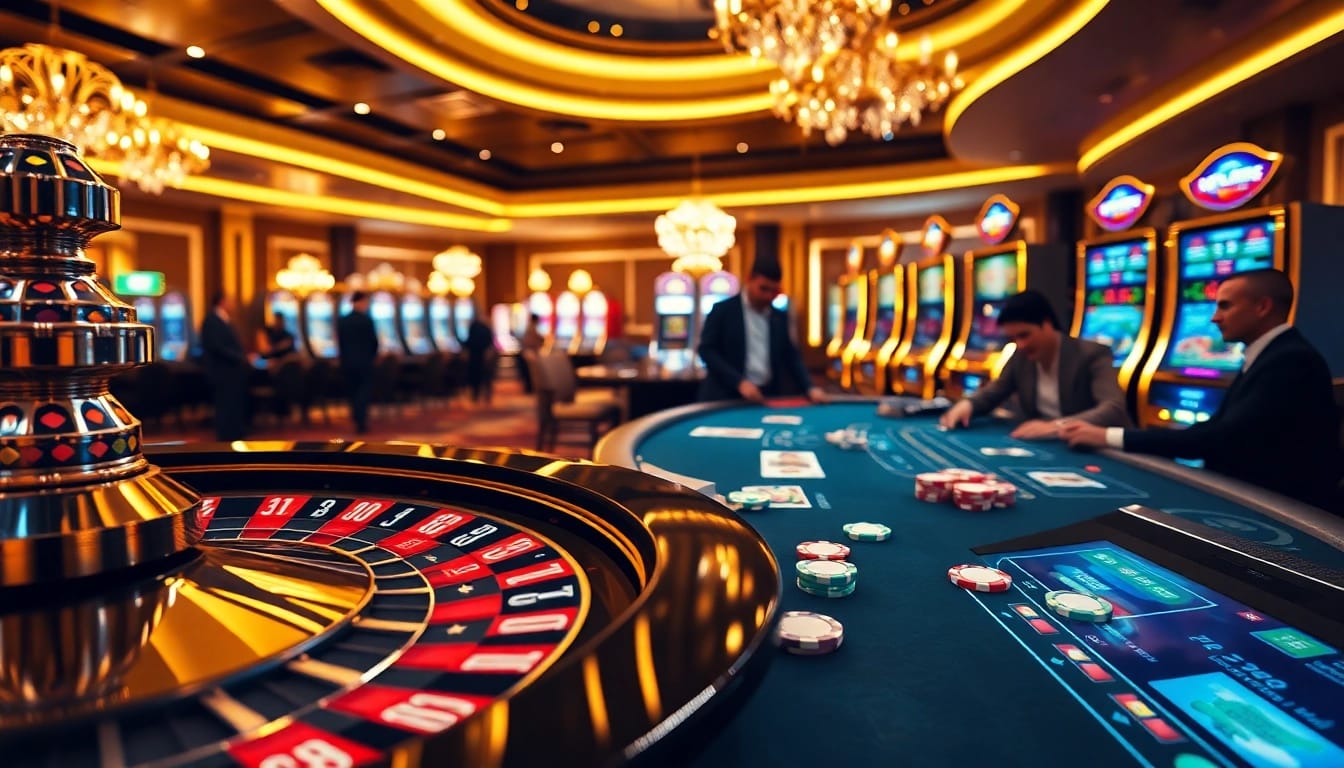 Rasakan keseruan 33win68 di sebuah kasino yang hidup dengan roulette, kartu, dan chip.
