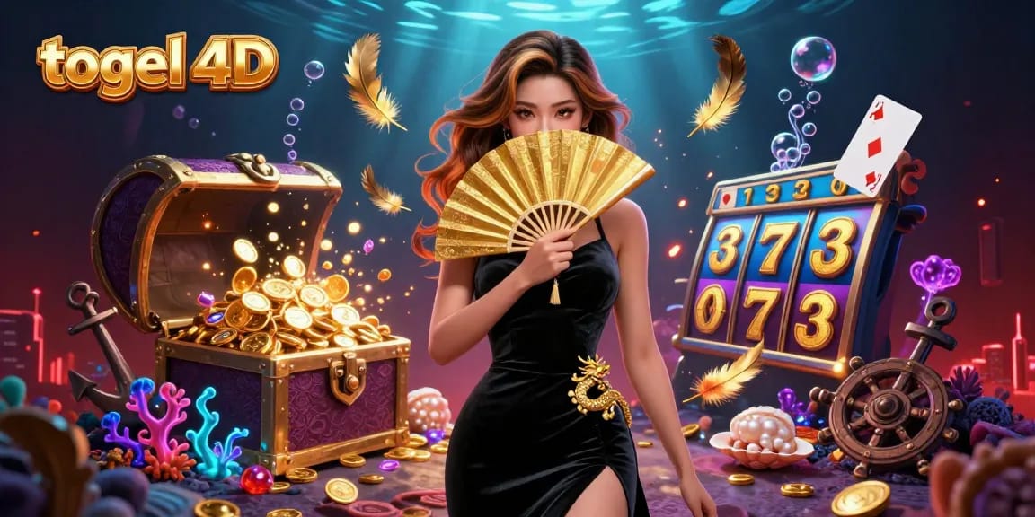 Engage in the thrilling togel 4D experience with a vibrant casino scene featuring intricate elements and captivating characters.