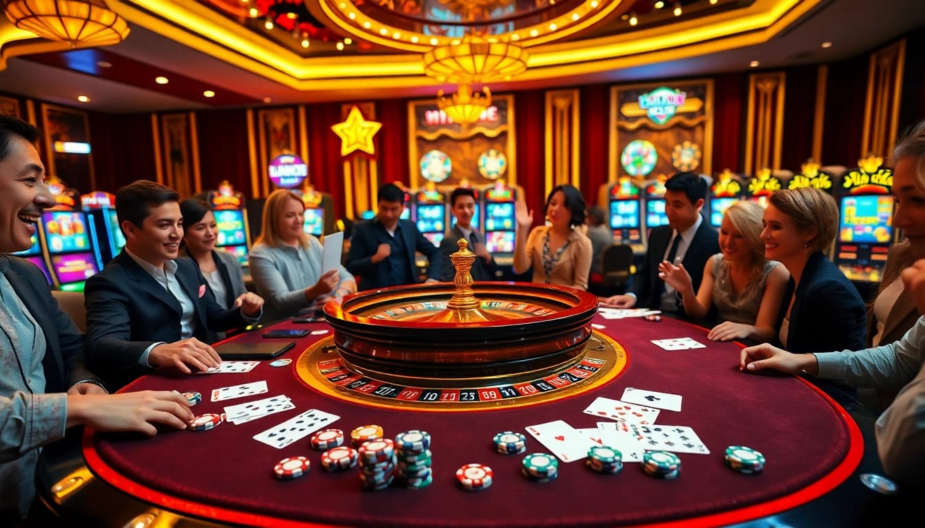 Engage in thrilling gameplay at https://hay88.my/ with vibrant casino visuals showcasing roulette, poker, and slot machines.