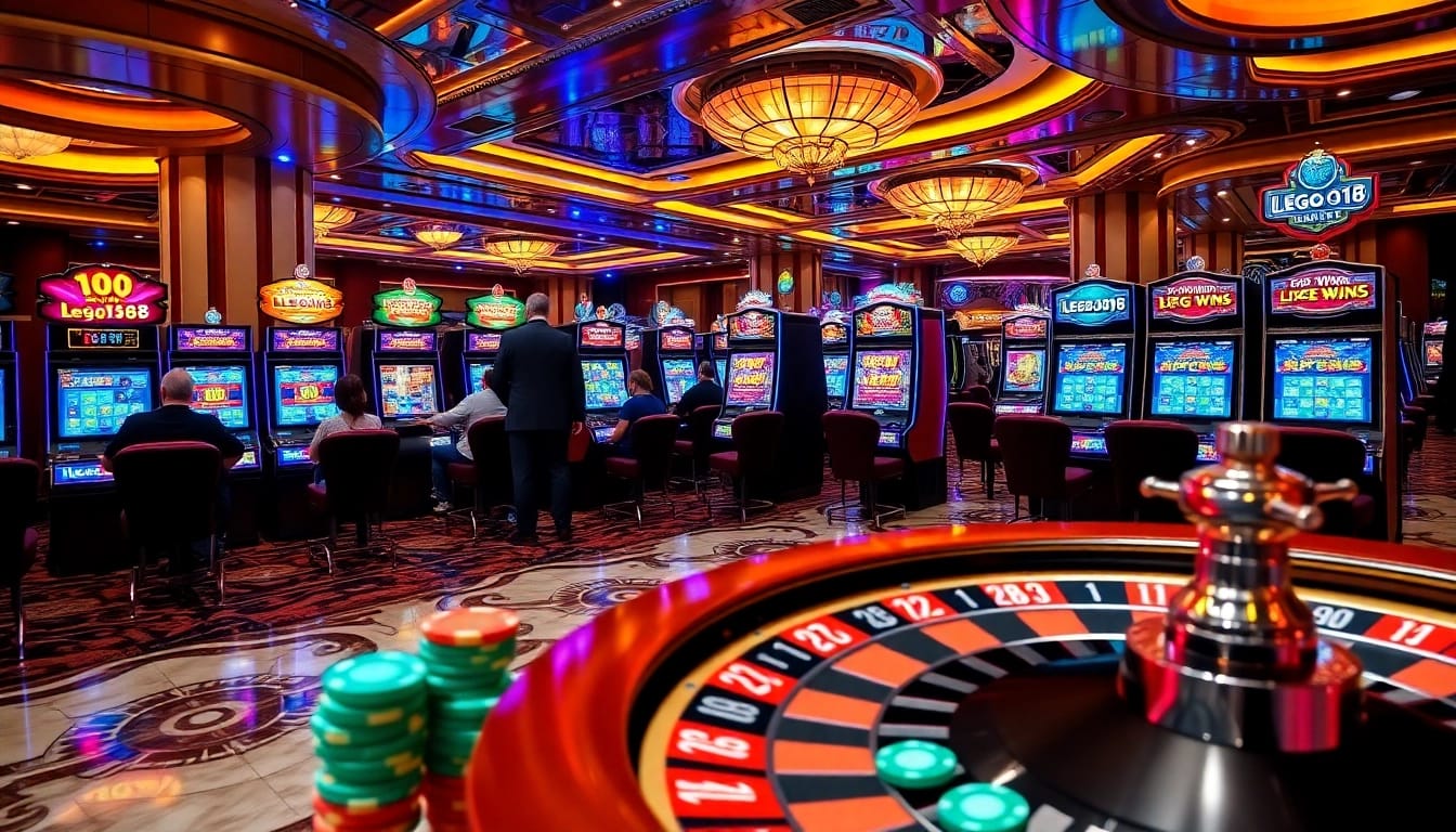 Engaging players enjoying slots at lego138's vibrant casino environment.