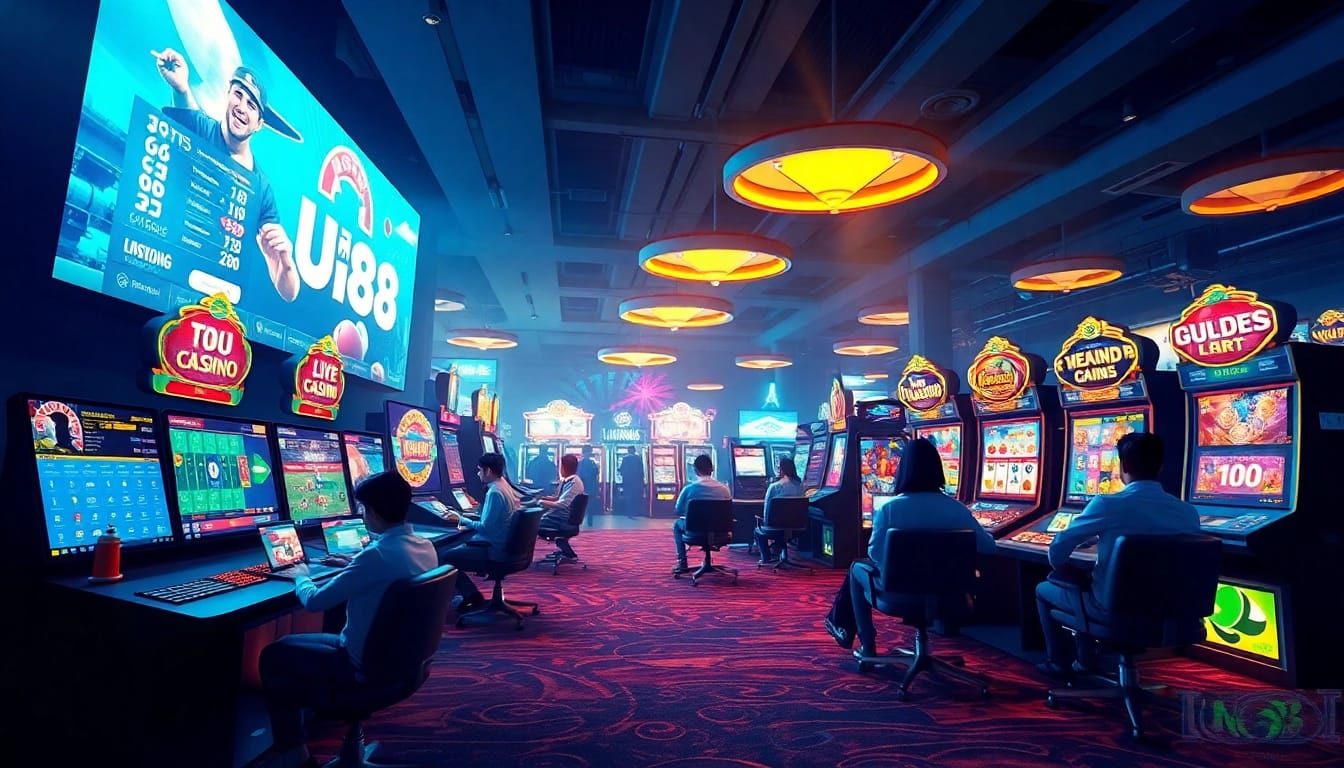 UU88 online gaming platform showcasing exciting sports betting and casino games in a vibrant digital interface.