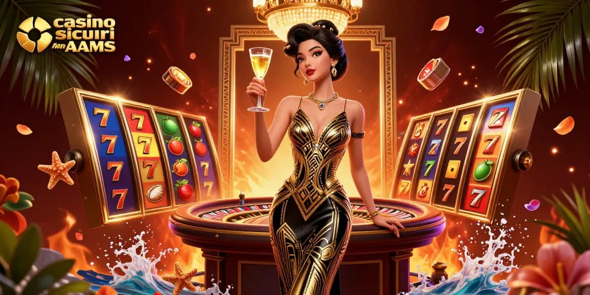 Interagisci con i casino sicuri non AAMS attraverso slot vivaci e immagini glamour.