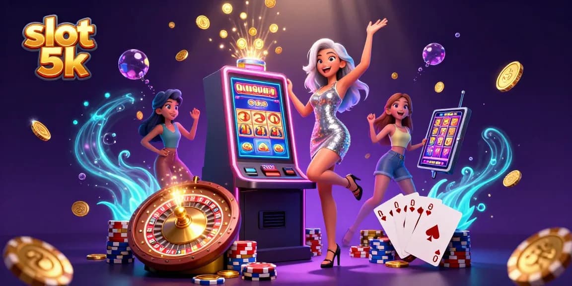 Experience the excitement of slot 5k with vibrant visuals and celebratory moments.