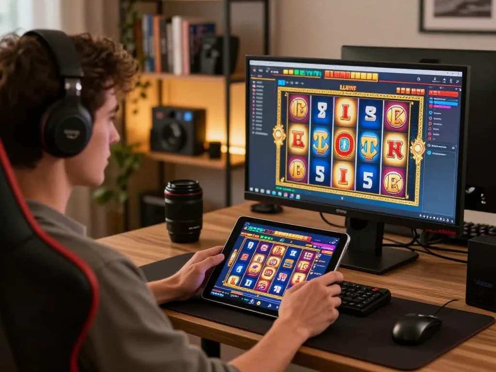 Player engaging in LLWIN online slots while maintaining a cozy gaming environment