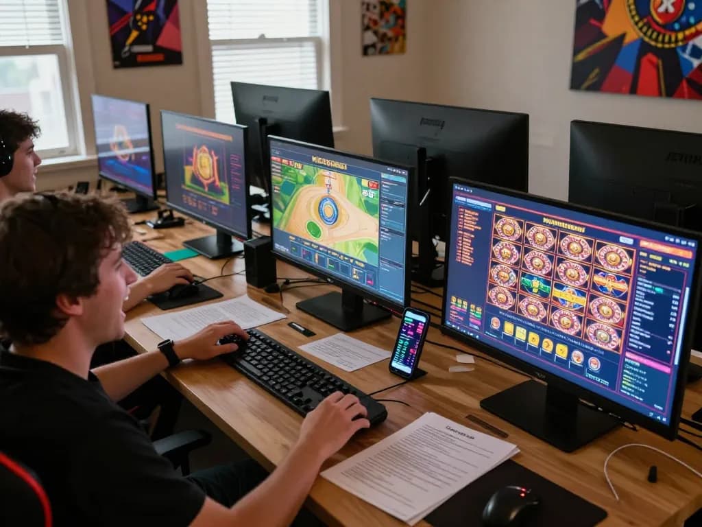 Engaging online gaming setup featuring lv88cha.com with dynamic gameplay and vibrant interfaces