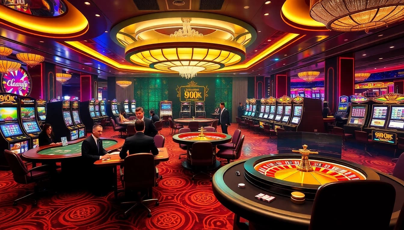 Experience thrilling gameplay at 99ok with vibrant slot machines and poker tables.