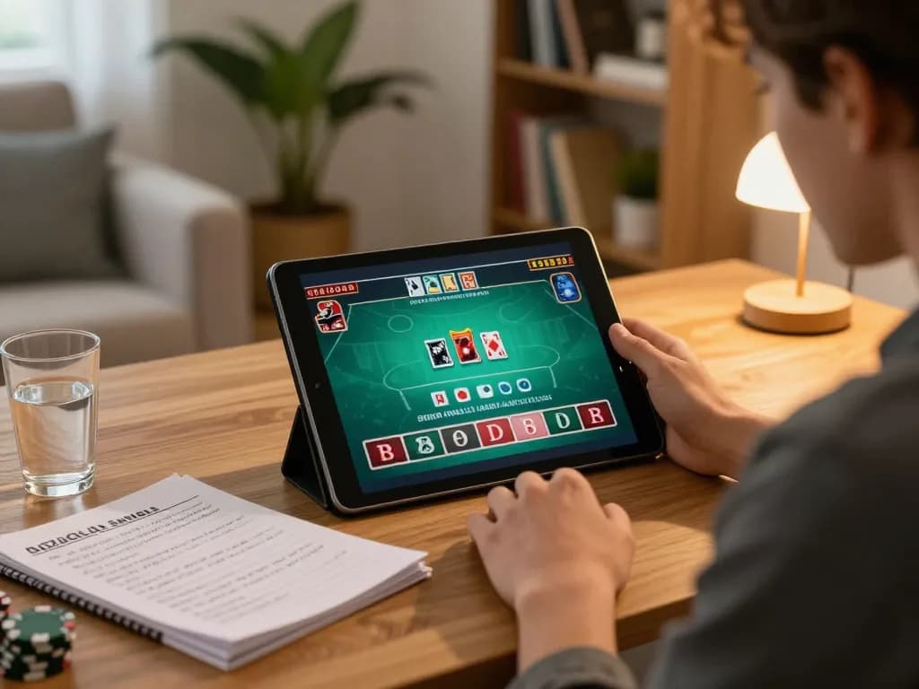 Engaging with live dealer blackjack at https://www-tk999.net/ while practicing responsible betting in a cozy home.