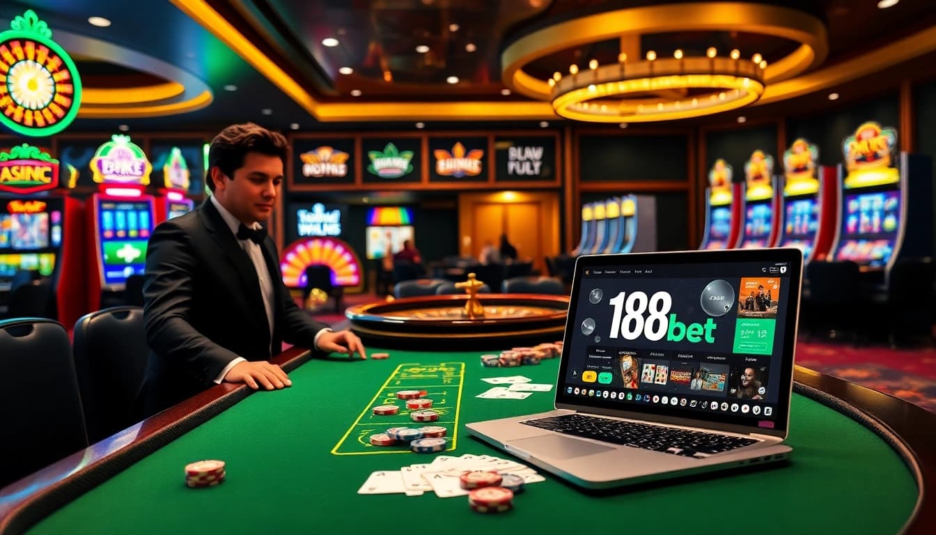 Players enjoy an exciting gaming experience at 188bet's luxurious online casino.