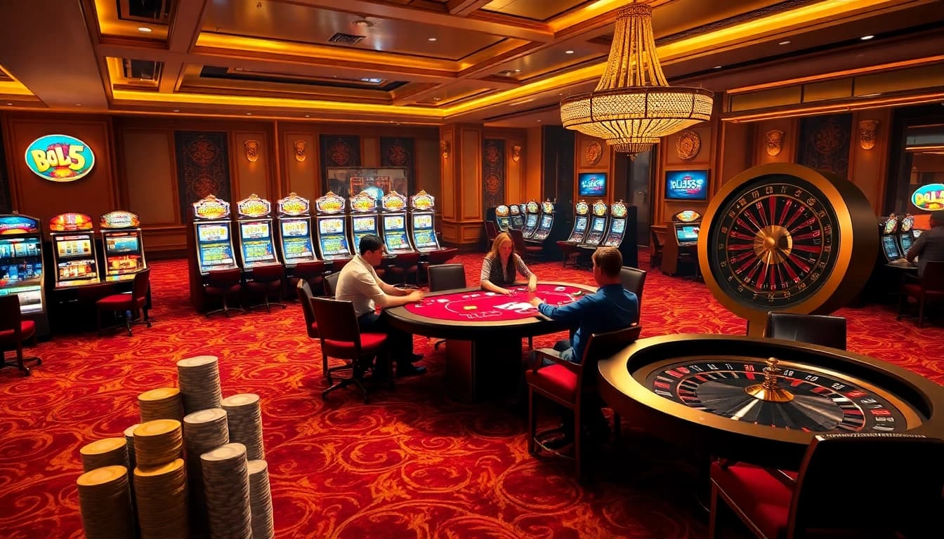 Exciting gaming experience at bl555 poker table in luxurious casino atmosphere.