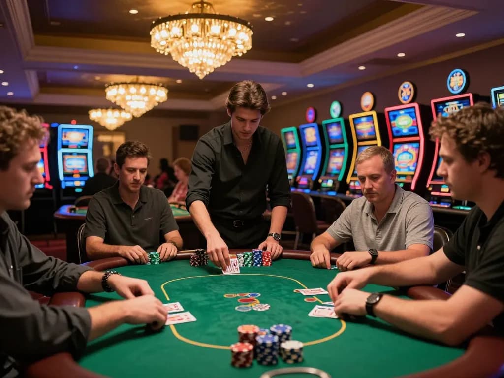 Players engage in thrilling poker at Hi88 casino, showcasing intense gameplay and rich visuals