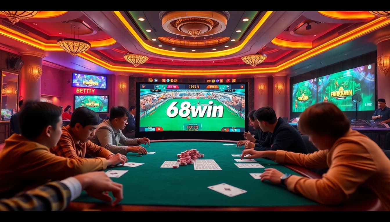 Excited players engage in betting on đá gà 68win with dynamic visuals and high-quality graphics.