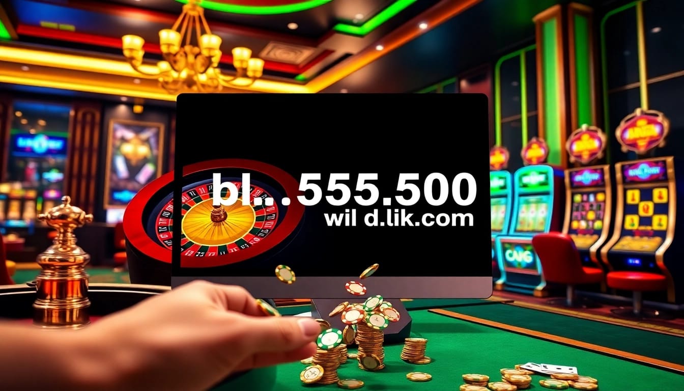 Engaging image of online casino gaming on https://bl555.uk.com/, showcasing vibrant roulette and poker elements.