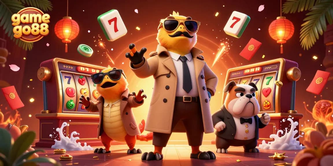 Engage in game go88 with raptors in a trench coat entering a VIP casino lounge.