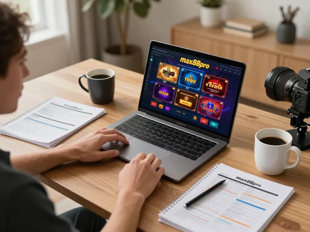 Engaging with live dealer games on max88pro in a cozy home environment.