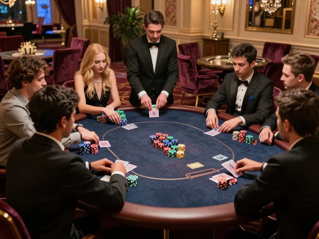 Kuwinfi poker players in exclusive VIP room enjoying high-stakes game
