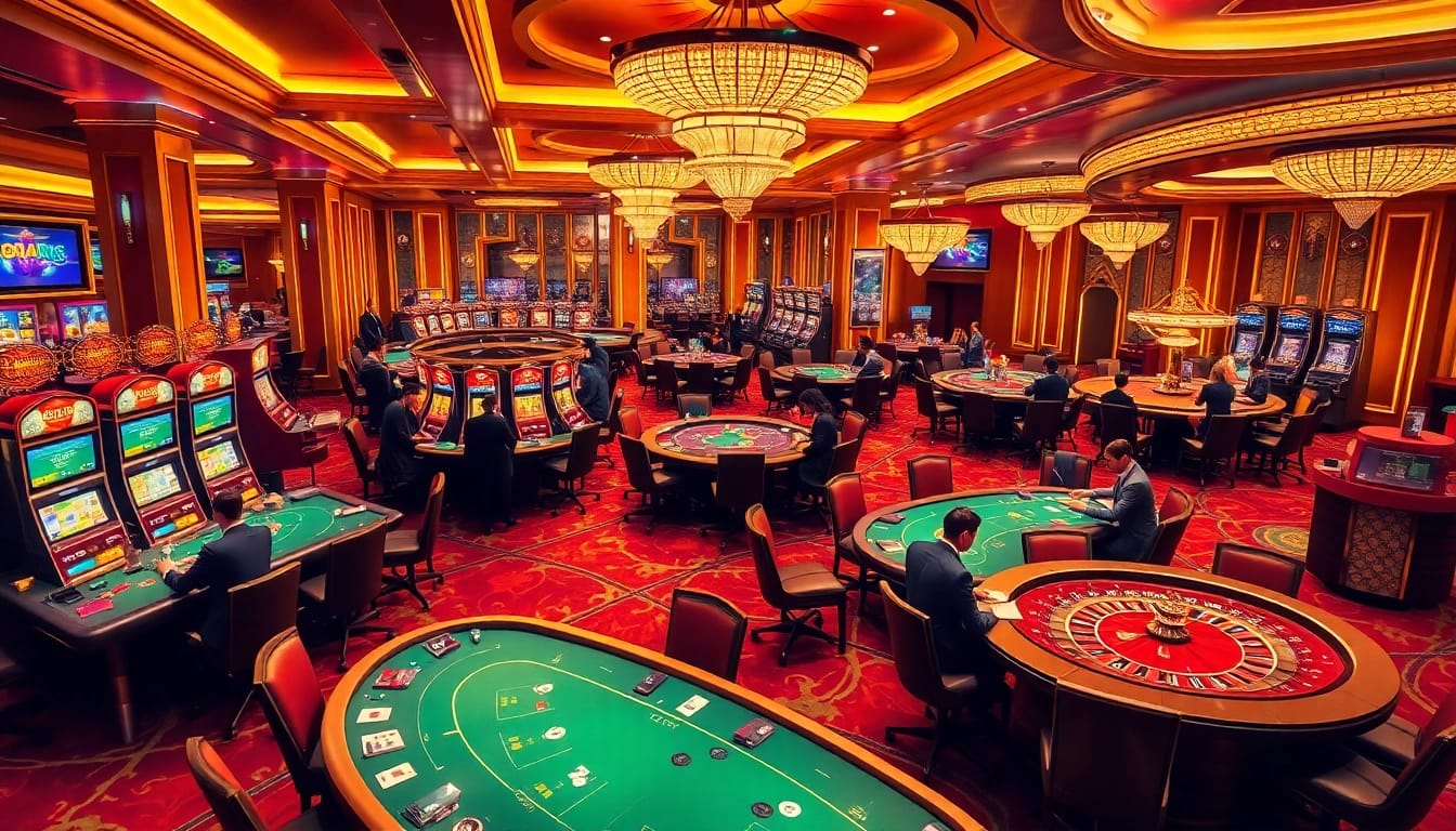 SODO Casino vibrant atmosphere with luxurious poker tables and exciting gameplay.