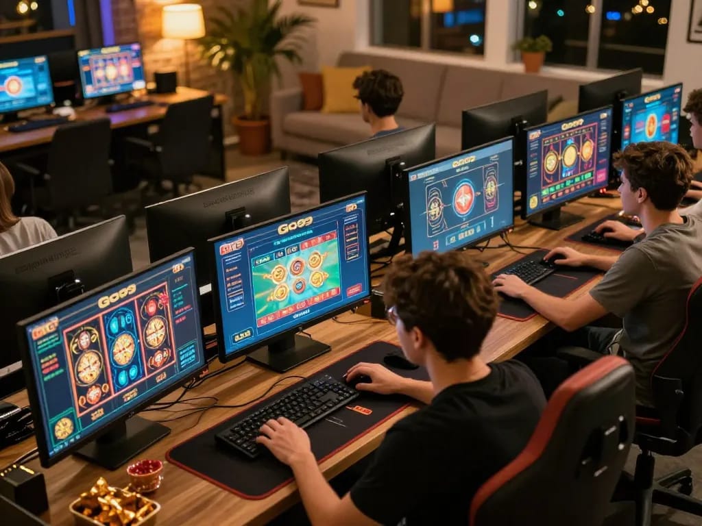 Players enjoying an exciting session on Go99 with dynamic online casino games displayed