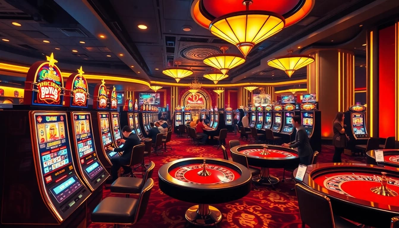 Experience the excitement of gambling with bro138 login at a vibrant, luxury casino scene.