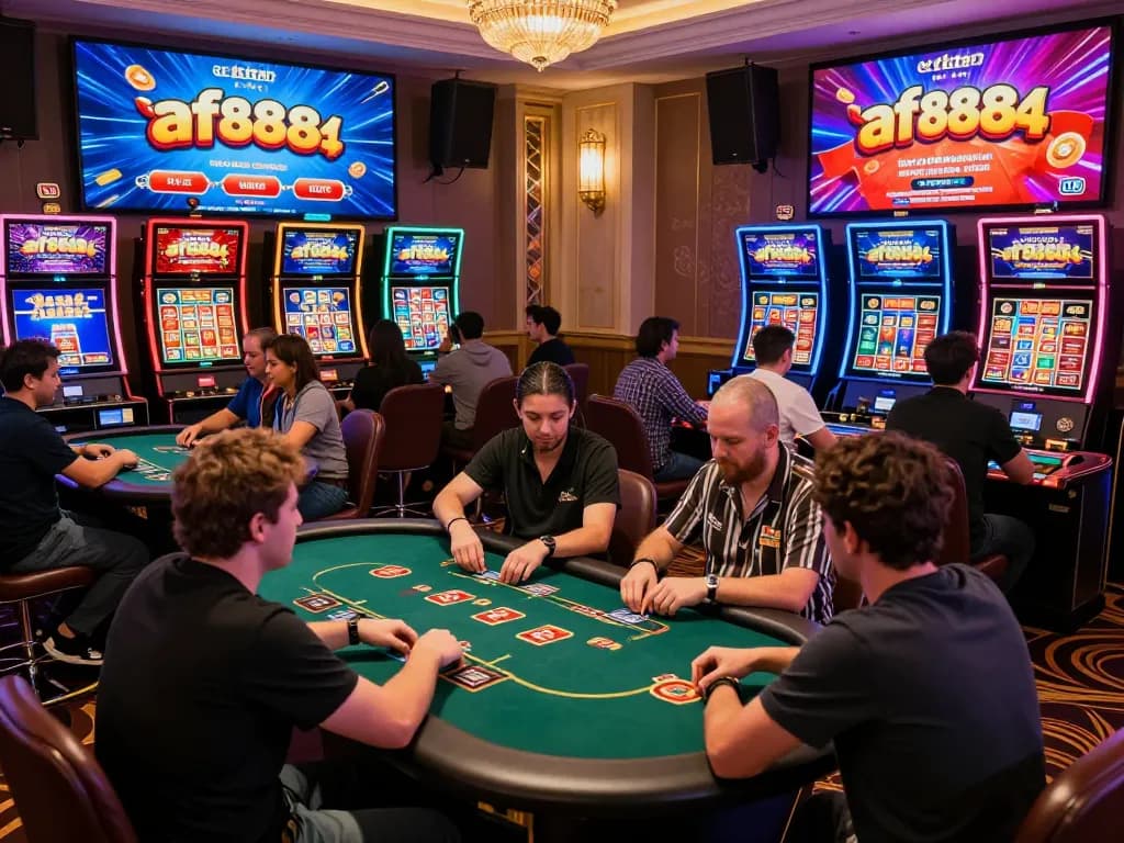 Engaged players enjoying diverse casino games in an exciting environment with af88 link promotions.
