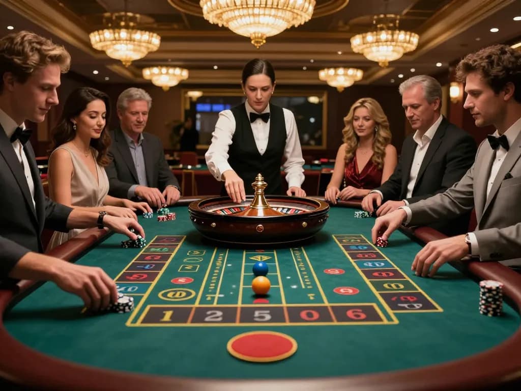 Players engaging in an exciting game of roulette at 789win casino, highlighting interactive betting and strategy.